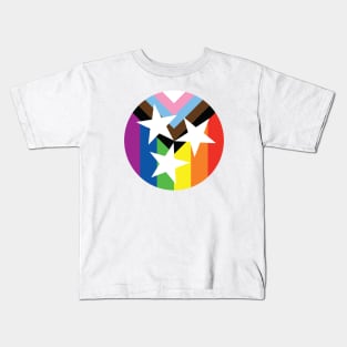 Tennessee Flag Rainbow Shirt, TN Flag, LGBT, LGBTQIA, Bisexual, Asexual, Pride flag, Gay, Lesbian, Trans, Queer, Nashville, Memphis, Chattanooga Kids T-Shirt